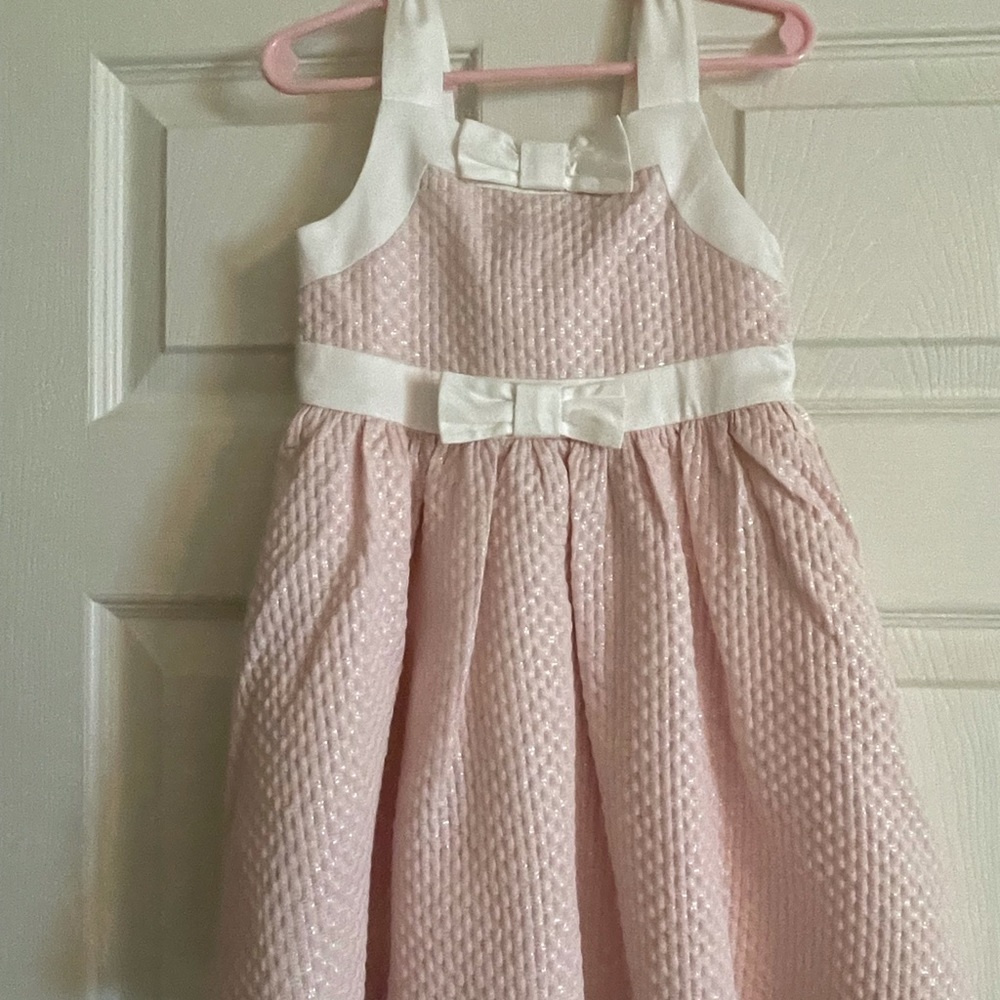 Kate Spade Pink  with White Shimmering bow dress